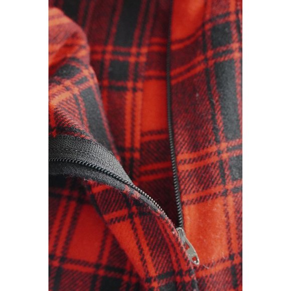 Vintage Pendleton Skirt Wool Pleated Plaid Red Black School Girl Turnabout Midi - Picture 8 of 9